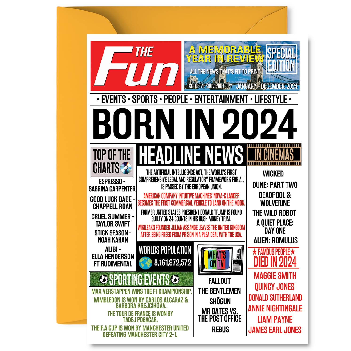 19th Birthday Cards for Men Women - Born In 2007 Newspaper - Happy 19 Birthday Card for Son Daughter Cousin Vintage Retro Back In 2007, 145mm Bday Greeting Cards — view 25