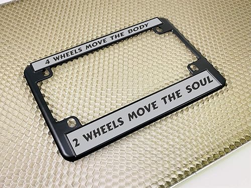 Vista 11 de Marco de matrícula personalizado de metal negro (Zinc) grabado con láser, tamaño estándar con diseño de texto personalizado, texto acero/negro