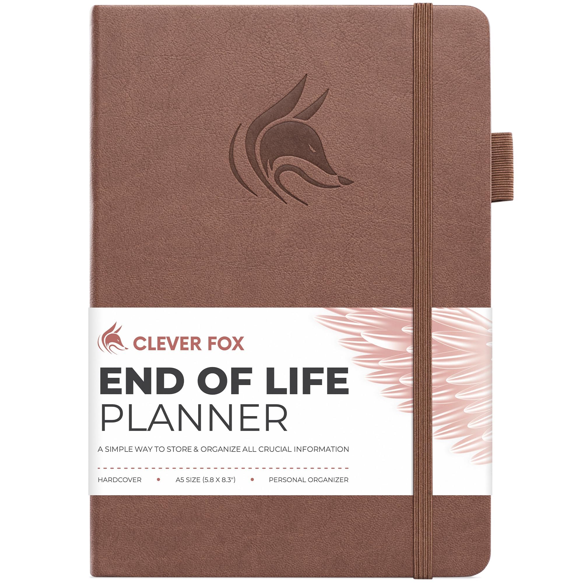 Clever Fox End of Life Planner – Final Arrangements Organizer for Beneficiary, Will Preparation, Last Wishes & Funeral Planning, A5 (Dark Terracotta) — image 1