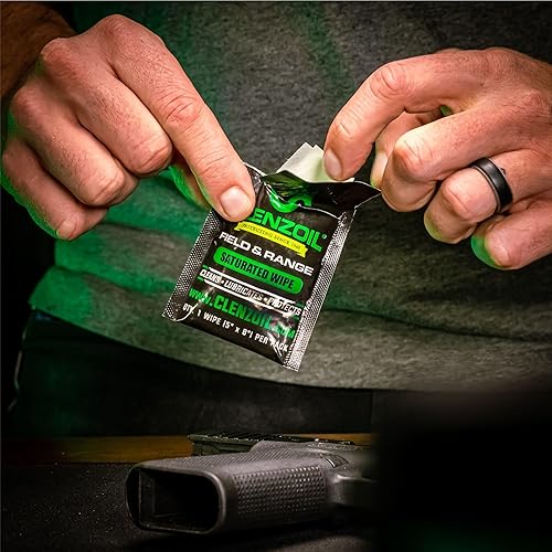 Miniatura 4 de CLENZOIL Field & Range - Paquetes de toallitas de aceite saturadas de un solo uso  Toallitas CLP individuales  Aceite de limpieza de pistola de un