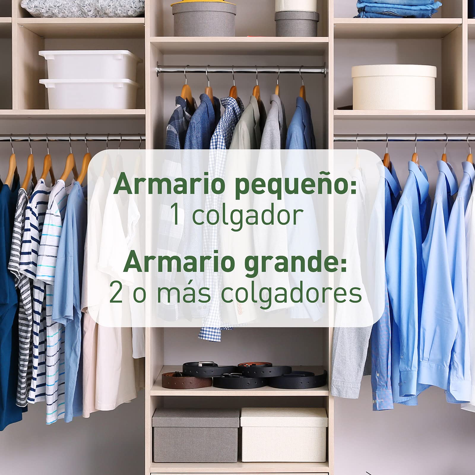 ORION Protección Total - Pinzas Antipolillas para Armarios, Aroma Bambú y Cítricos, 2 Unidades
