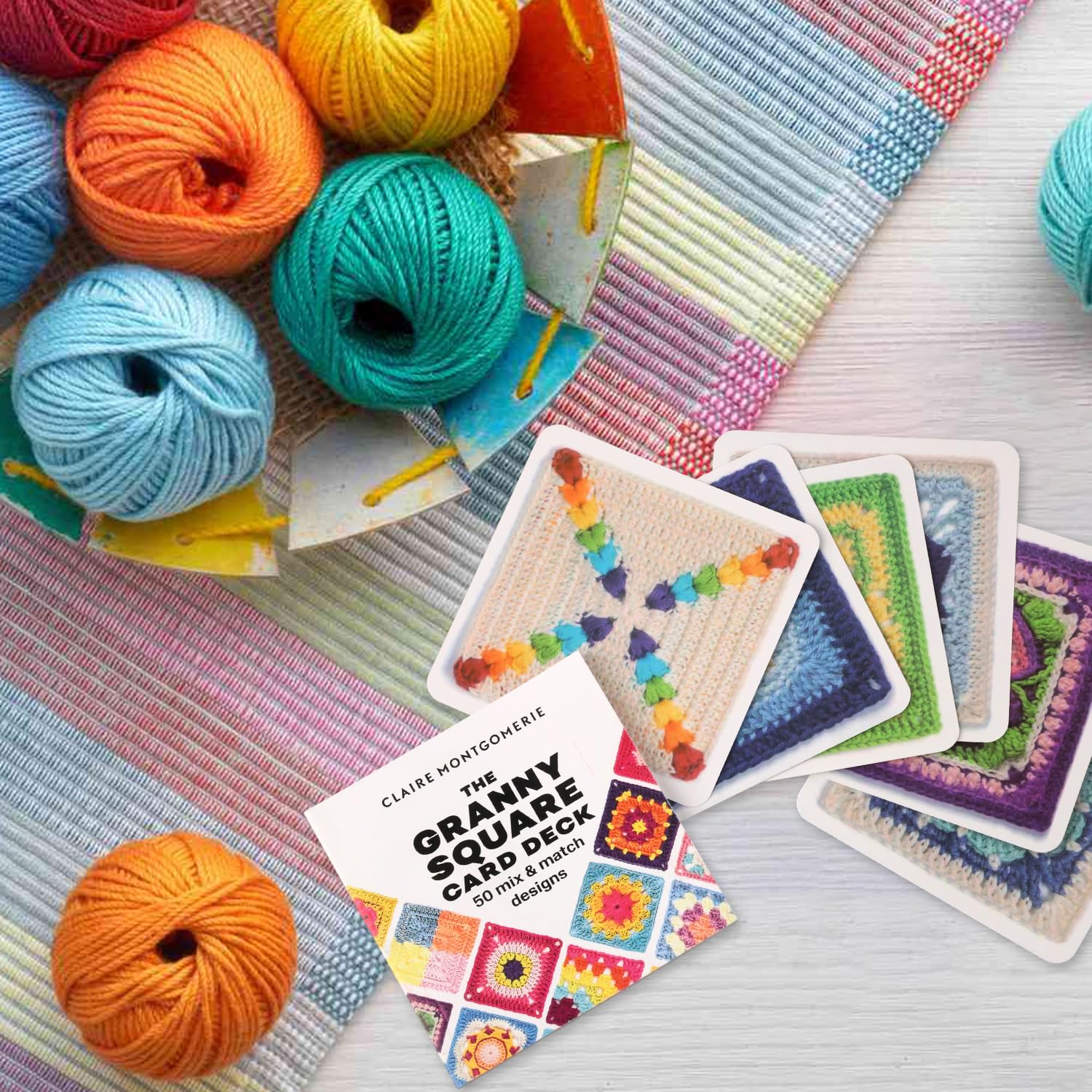 Lot De 50 Cartes Modèles Granny Square Au Crochet - Avec Livret Explicatif, Motifs Variés, Format De Poche 10x10cm