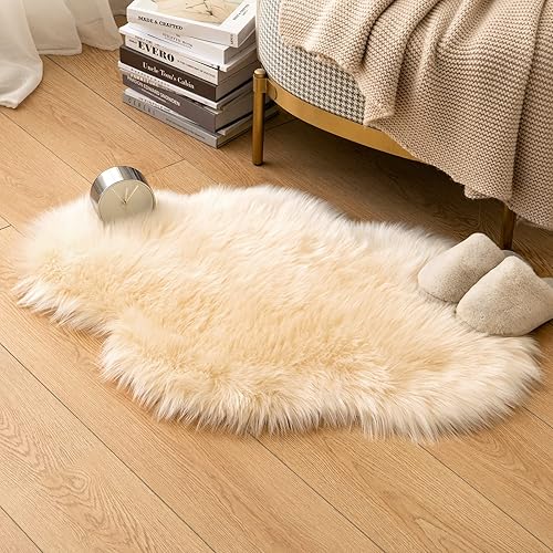 Miniatura 7 de MIULEE - Tapete en forma de nube de pelo sintético, decorativo, supersuave, mullido, para poner al lado de la cama, sofá, suelo y habitación del