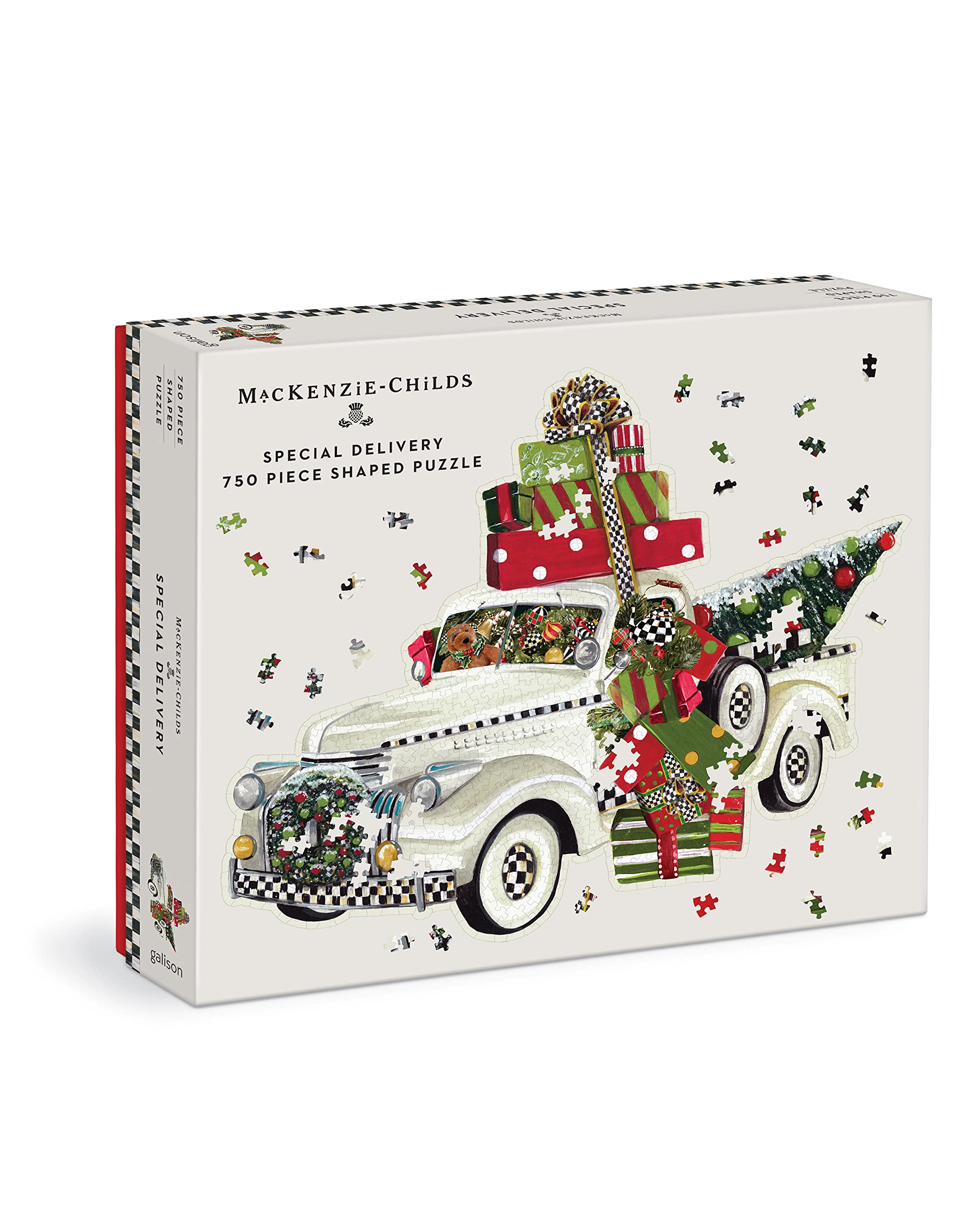 MacKenzieChilds Special Delivery 750 Piece Shaped Puzzle by Galison