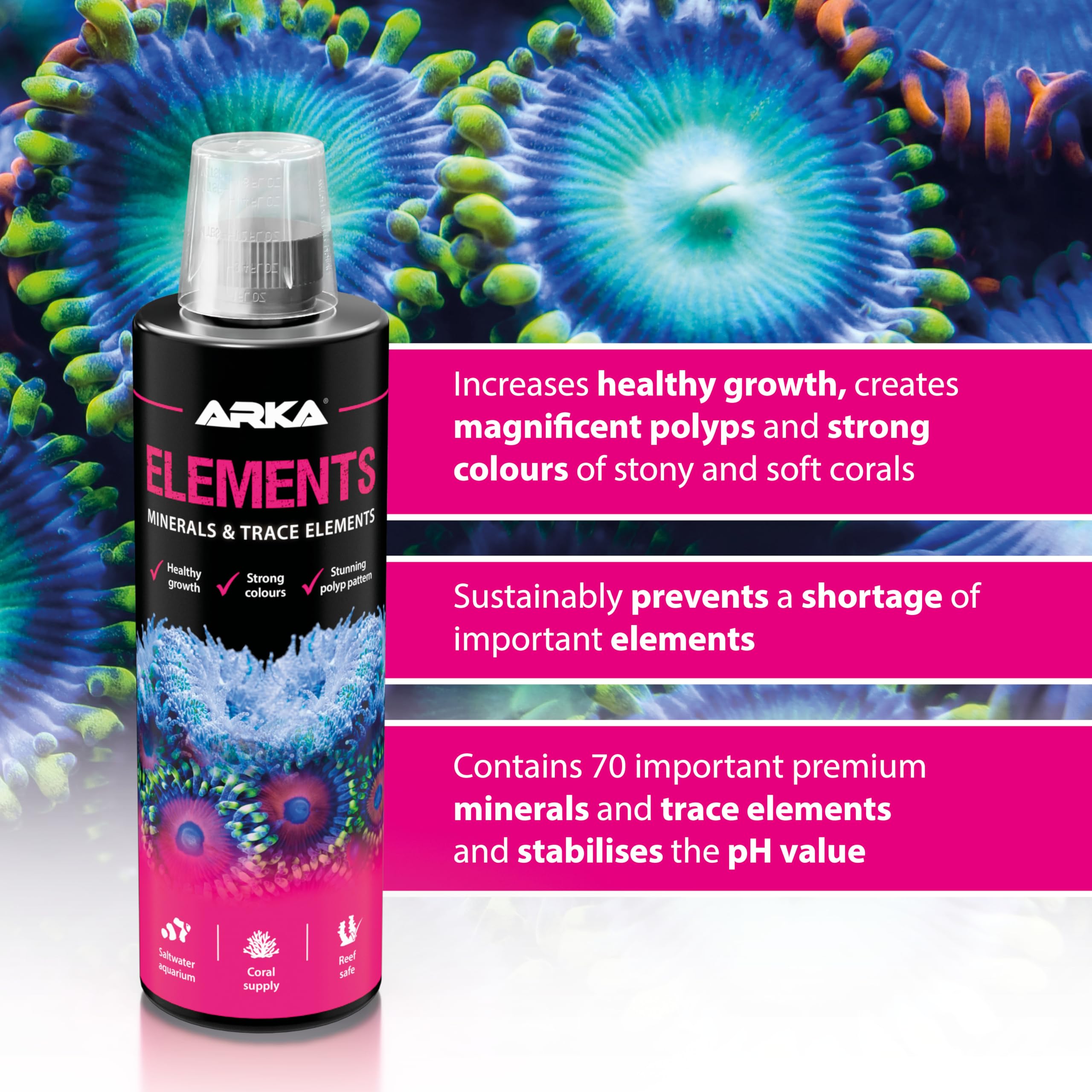 ARKA - Elements - Micro & Macro Elements for Corals (118ml.), multicolor, 4oz (118ml) - Image 4