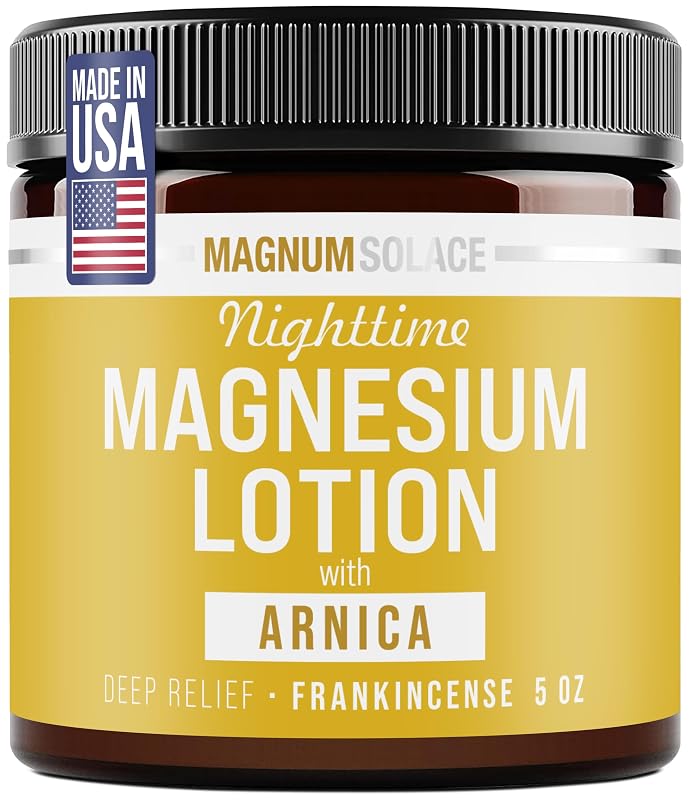 Magnum Solace Loção Corporal de Magnésio com MSM e Arnica – Fórmula de absorção rápida