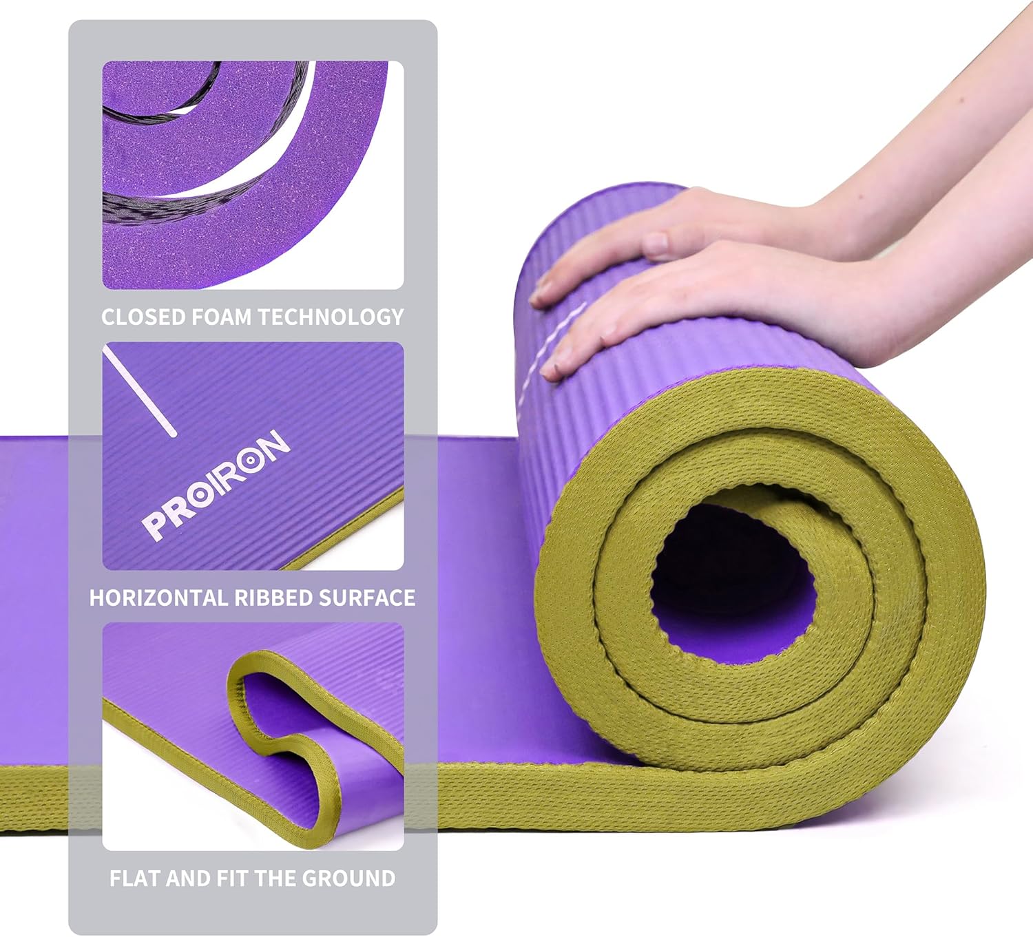 سجادة يوغا من مطاط النتريل الصديق للبيئة متعددة الاستخدامات غي... - view 3