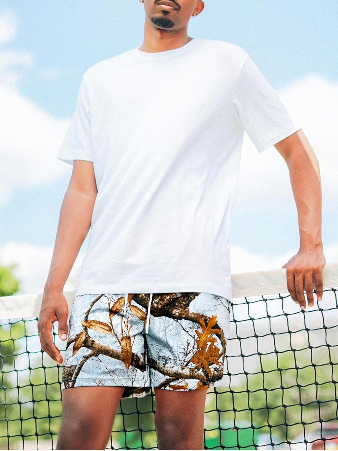 DIOTSR Mens Graphic Shorts Mesh Athletic Running Basketball Shorts Cool Streetwear Designer Shorts