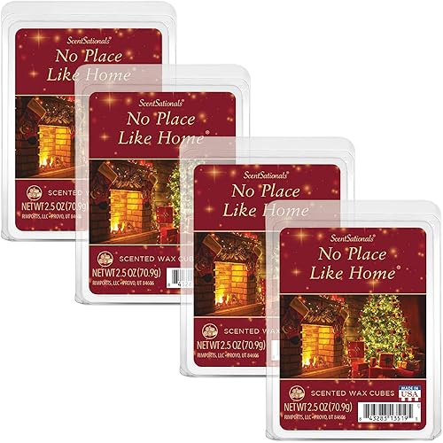 Scentsationals Wax Melts, Wax Cubes Strong Scent - No Place Like Home - Long Lasting Scented for Warmer, 10oz (24-Cubes)