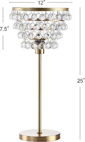 Miniatura 3 de JONATHAN Y JYL9004B Buckingham - Lámpara de mesa de cristal y metal de 25 pulgadas, moderna y contemporánea, lámpara de mesita de noche para