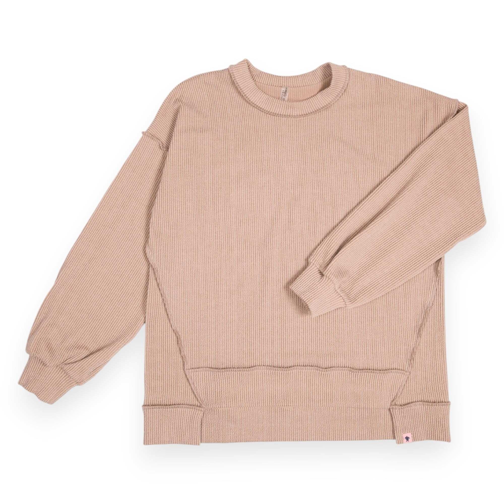 Amber Knit Top with Balloon Sleeve Pullover