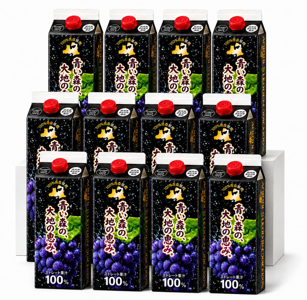 山葡萄１００% ストレートジュース １２本セット Amazon.co.jp: ぶどうジュース 紙パック 1L 12本入り 無添加