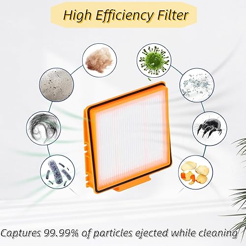 Miniatura 5 de Paquete de 5 filtros HEPA de repuesto compatibles con Shark ION, IQ, EZ AI Series Vacuum AV2501AE RV1001AE AV910/911S/912S/915S AV753 RV100AE Azul