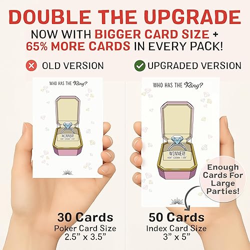 Miniatura 3 de Who Has The Ring - Juego de rascar para despedida de soltera - Divertidas frases perdidas en las tarjetas de boletos - Fácil de jugar - Divertida