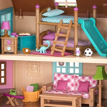 Li’l Woodzeez Bunk Bed Bedroom Set, 18-Piece Mini Furniture Playset