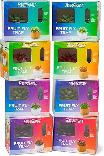 Miniatura 5 de ZendoZones - Trampa para moscas de fruta con señuelo Zendo, Molly suave con plástico, base de terracota, recargable y reutilizable, de larga duración