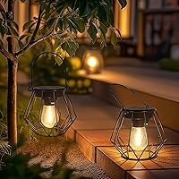 Ketom 2 Pezzi Lanterna Solare da Esterno, IP65 Impermeabile Lampada Solare da Giardino