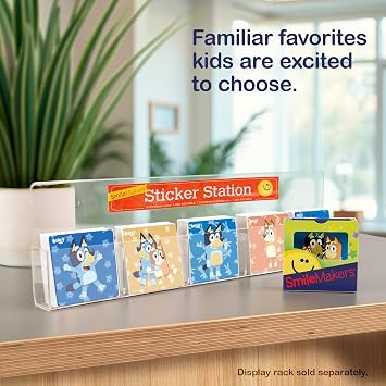 SmileMakers Bluey Stickers - 100 Bulk Prizes for Classroom