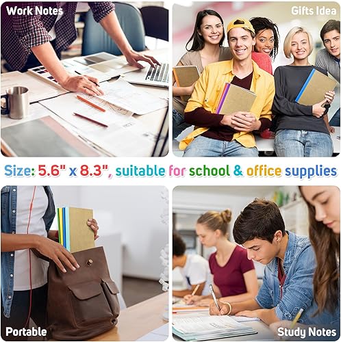 Miniatura 6 de Cuadernos, paquete de 36 diarios con 36 calcomanías motivacionales, 60 páginas con rayas universitarias para escribir, recuerdos de fiesta, regalos