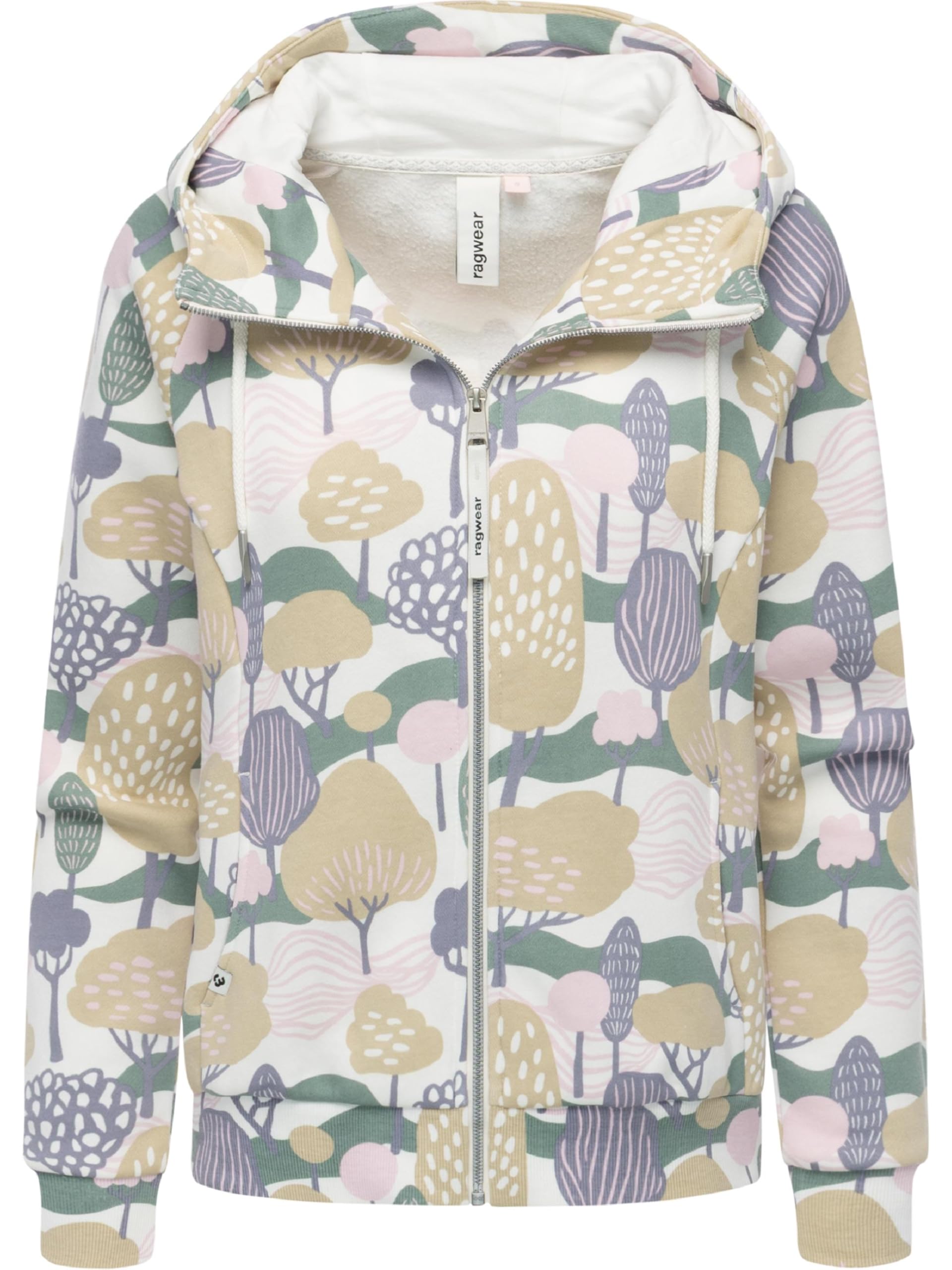 Ragwear Damska bluza treningowa kurtka sportowa z nadrukiem na całej powierzchni i kapturem Fllawia Print XS-3XL