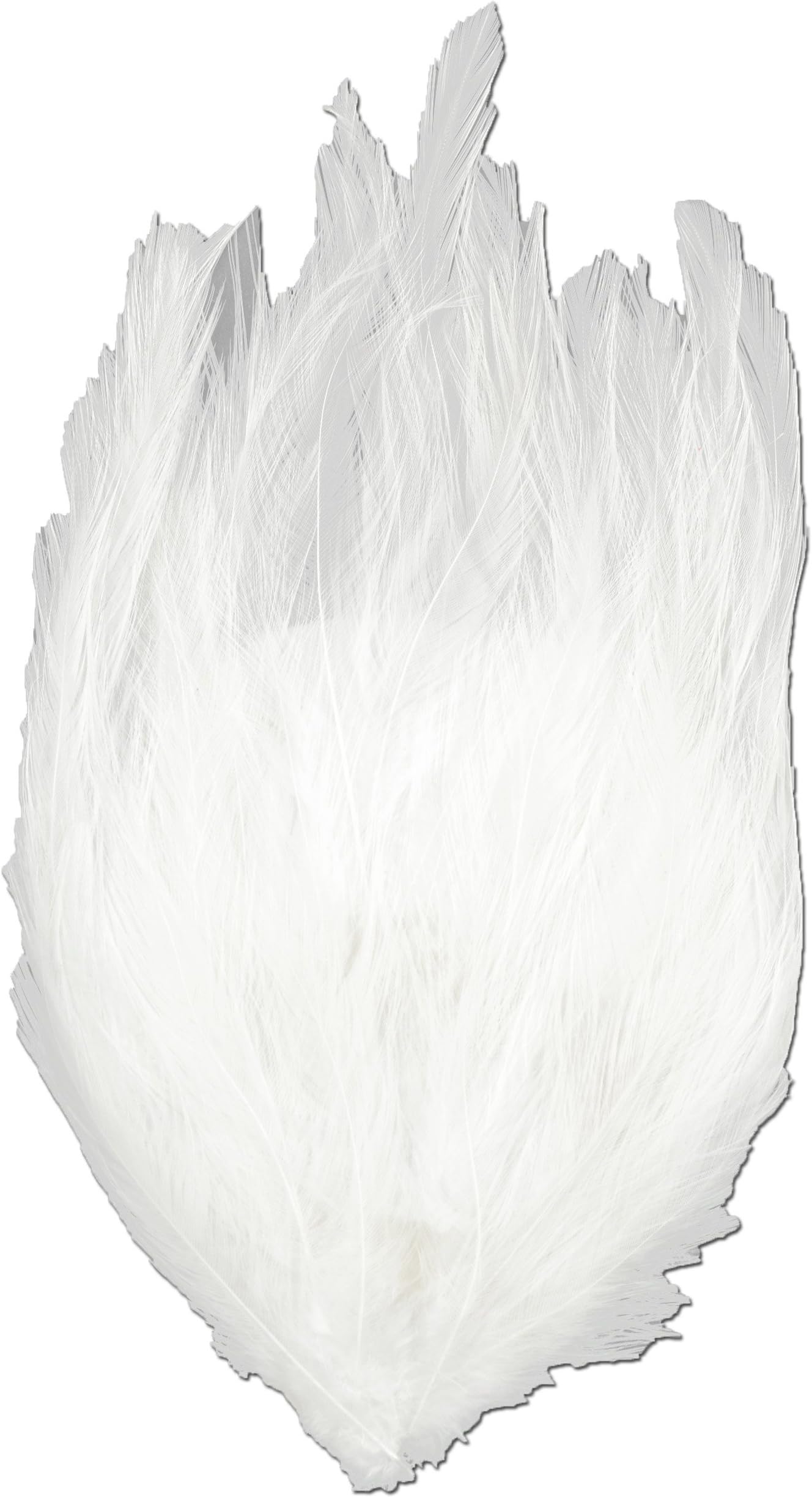 Touch of Nature Hackle Feather Pad, 7 by 4.5-Inch, White