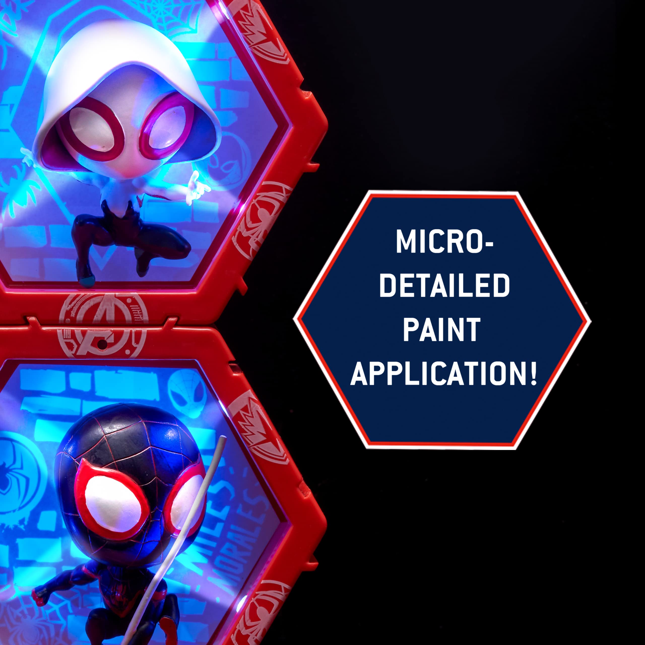 WOW! PODS Spiderman Collection - Miles Morales and Spider Gwen | Superhero Light-Up Bobble-Head Figures | Official Marvel Collectable Toys & Gifts, Spiderman Collection - Twin Pack - Image 3
