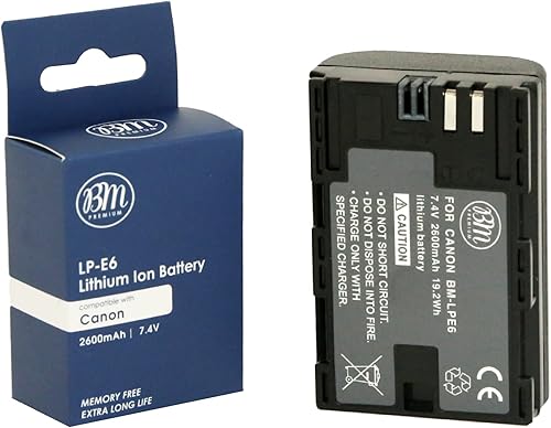 Miniatura 5 de Kit de agarre de batería para cámara réflex digital Canon EOS 5D Mark IV, incluye repuesto de agarre de batería BG-E20 + 2 baterías BM LP-E6N