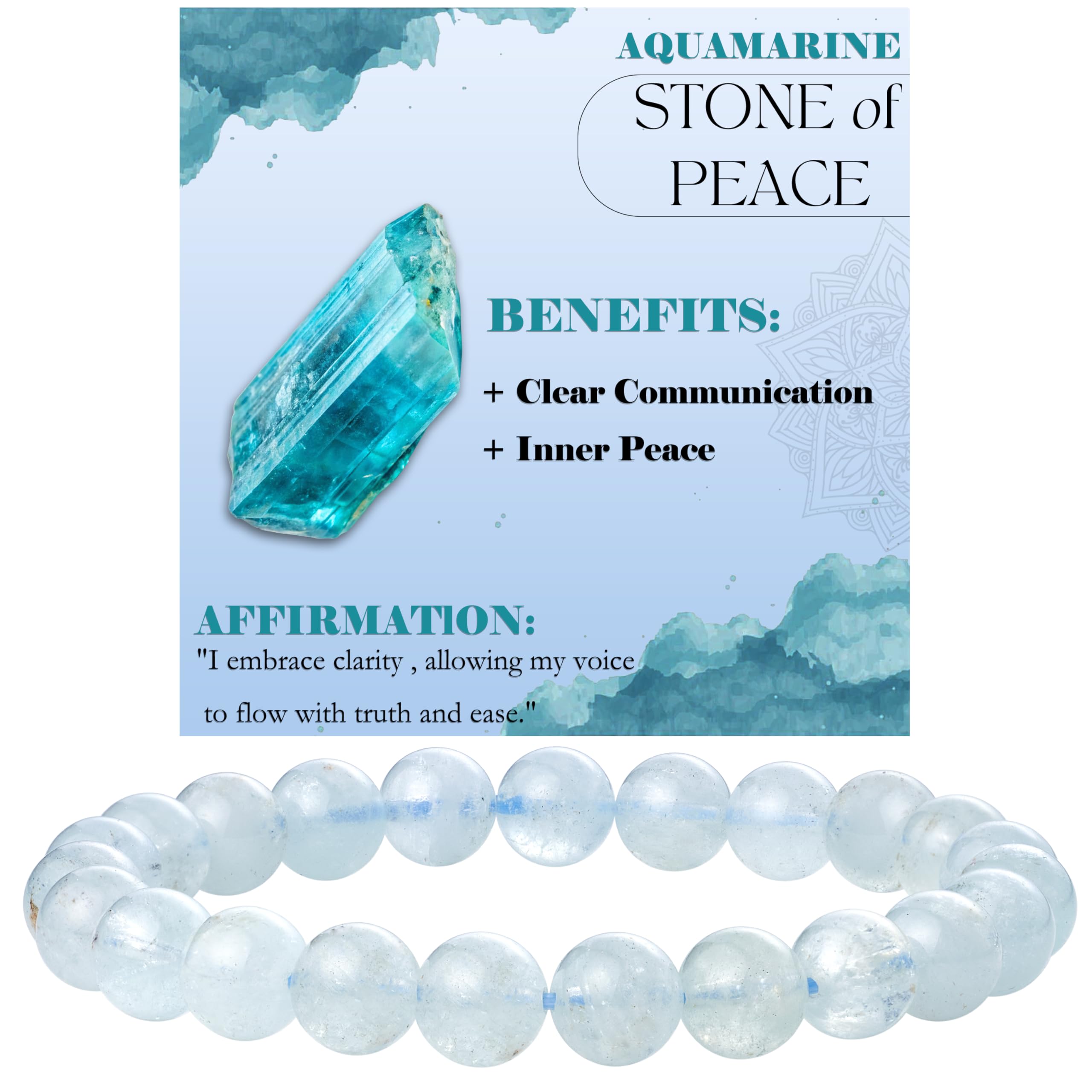 Bivei 8mm Beaded Bracelets for Women Handmade Semi Precious Natural Stone Stretch Elastic Jewelry Yoga Protection Gifts