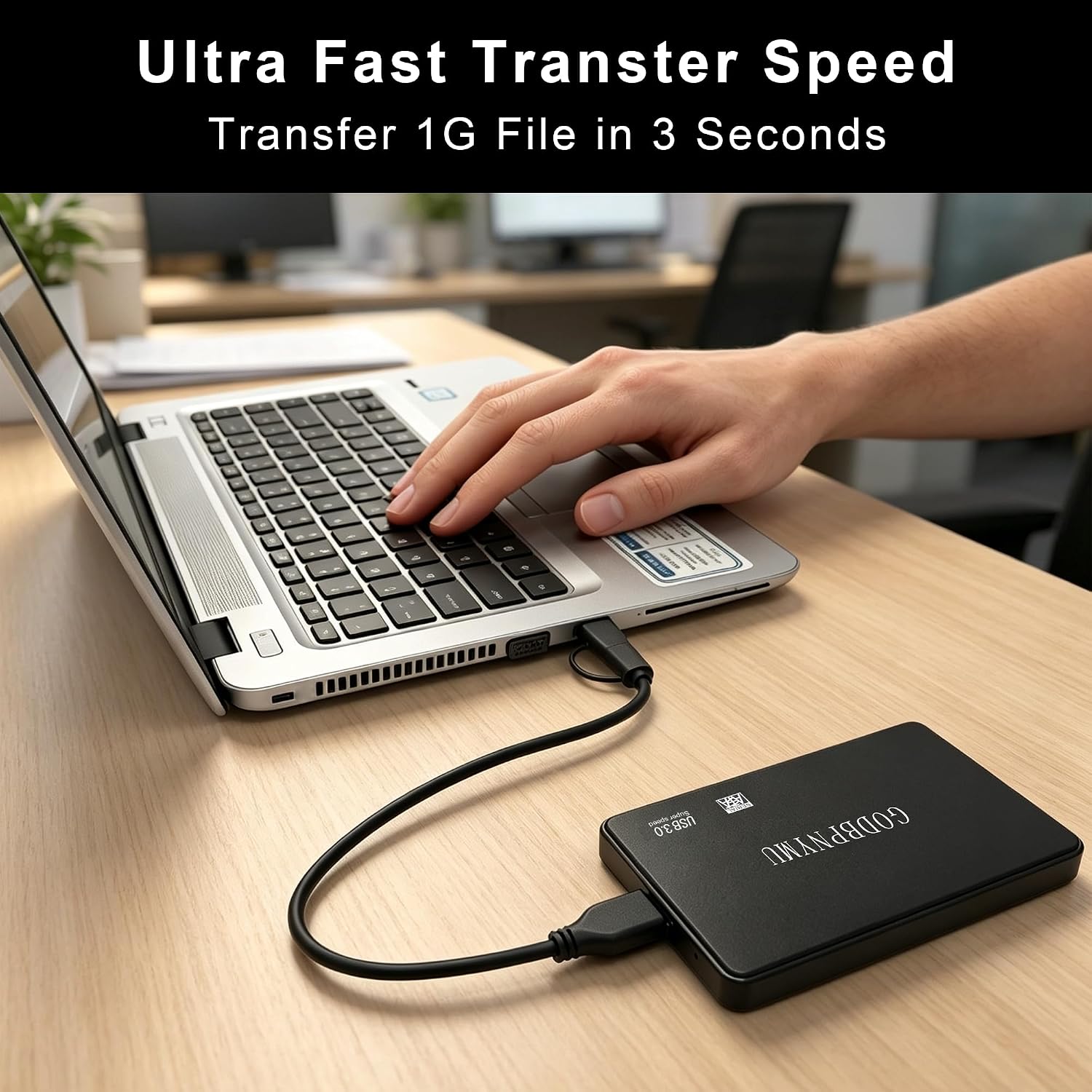 External Hard Drive 1 TB, Portable Hard Drive,USB 3.0/USB C