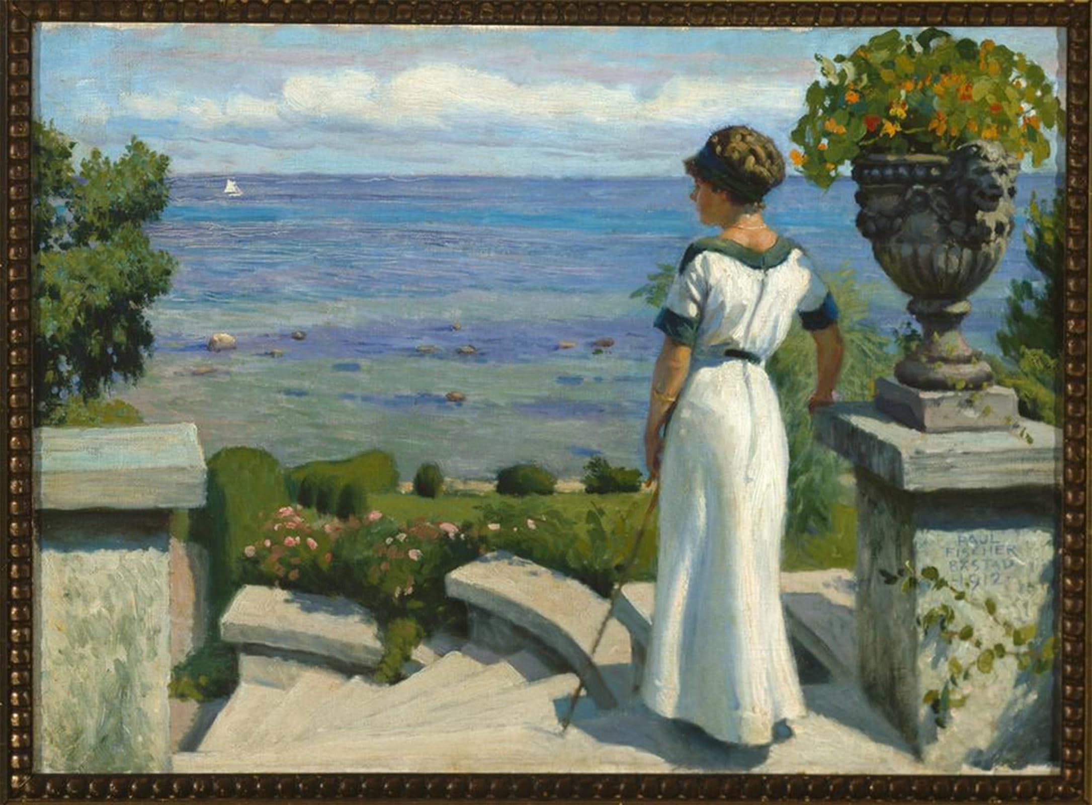 Tableau Terrasse d'Artiste Célèbre Impression Murale Vintage 60x90cm