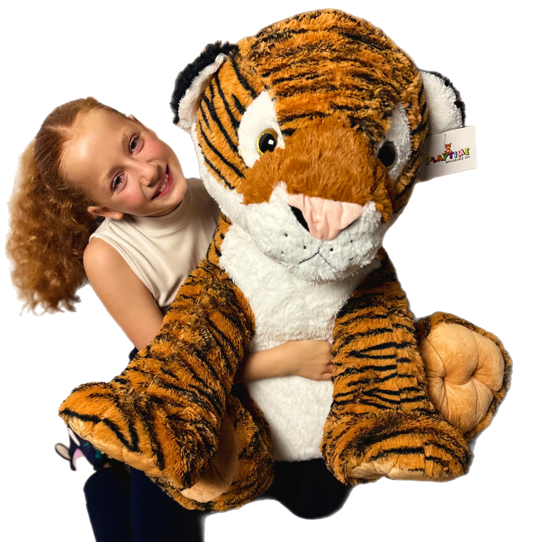 Deluxe Paws Extra Large Cuddly Plush Tiger 80cm — image 1