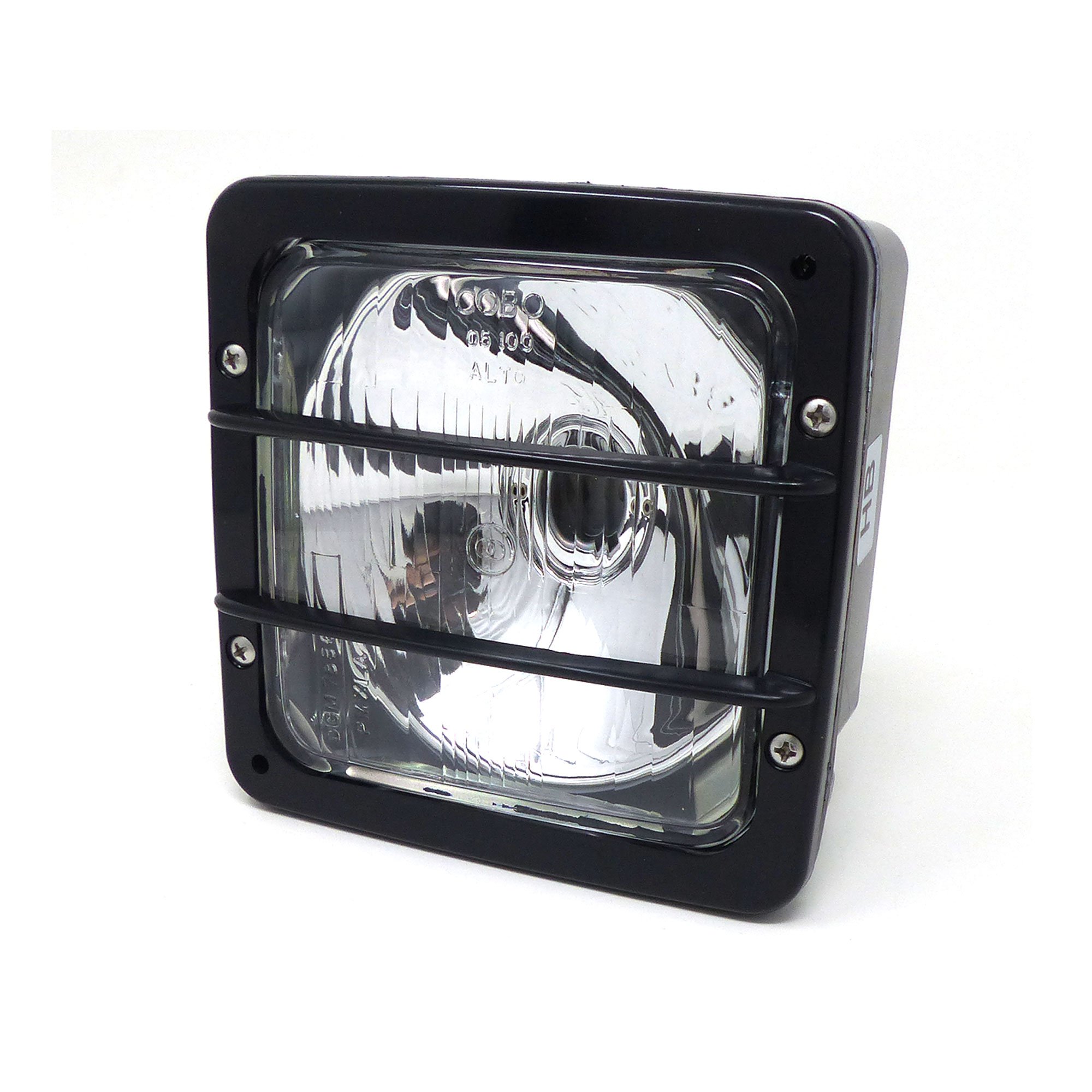 Fanale Anteriore Quadrato con Cornice Nera a 2 Luci per Trattori 140m COBO 05.132.000