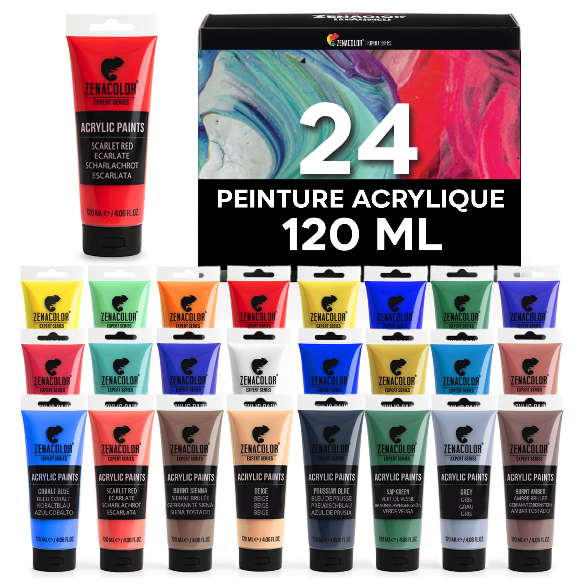 zenacolor peinture acrylique 120ml
