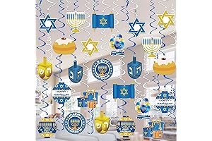 Tifeson Hanukkah Decorations Hanging Swirls - Bring the Light of Hanukkah to Your Home