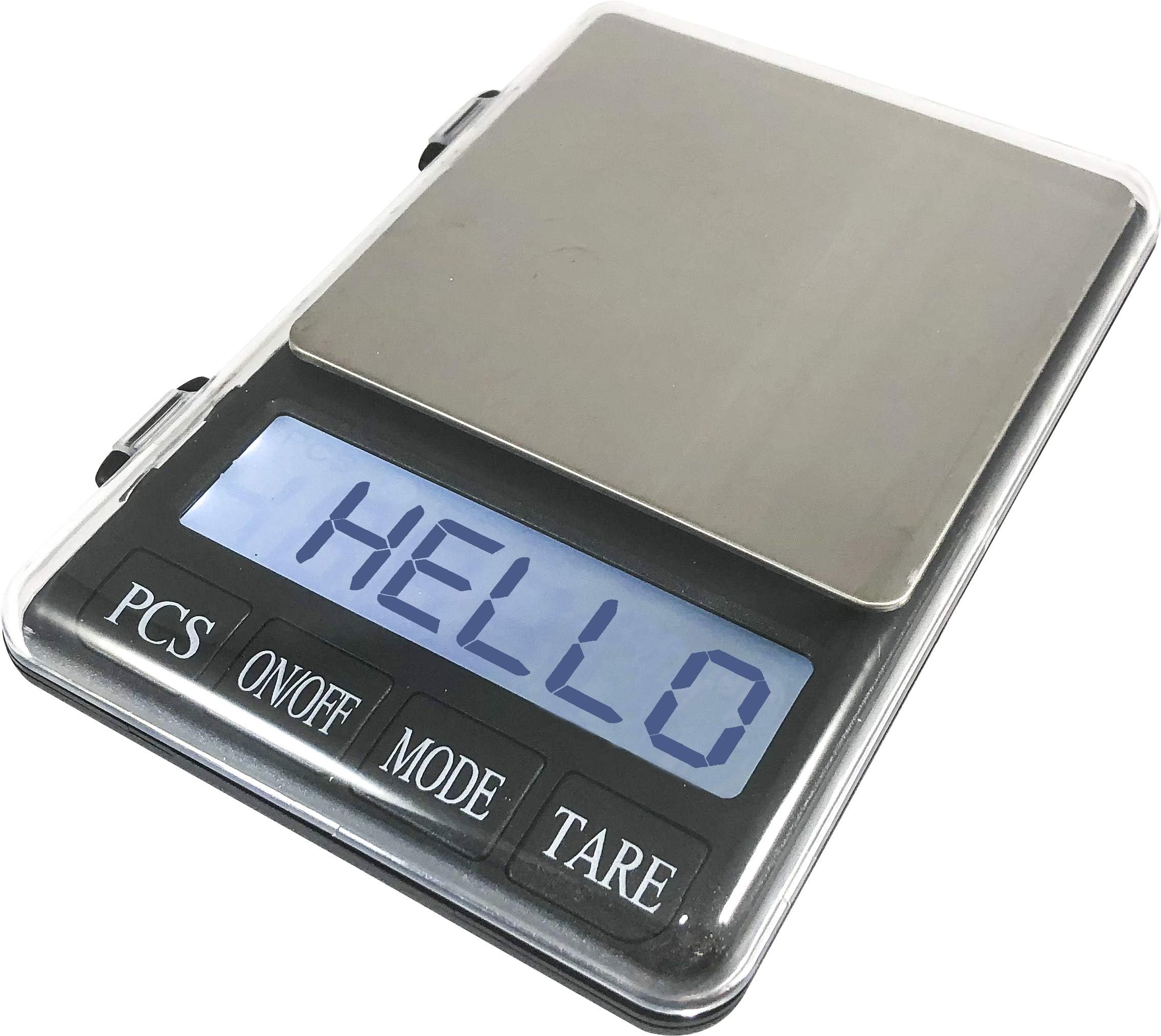 Optima Scale Home Scales NI-602 Nitro Pocket Weight Scale with Large Display & Tray, Black & Silver
