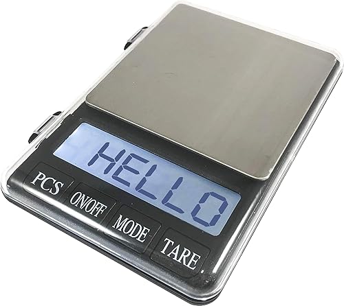 Optima Scale Home Scales NI-602 Báscula de bolsillo Nitro con pantalla grande y bandeja, color negro y plateado