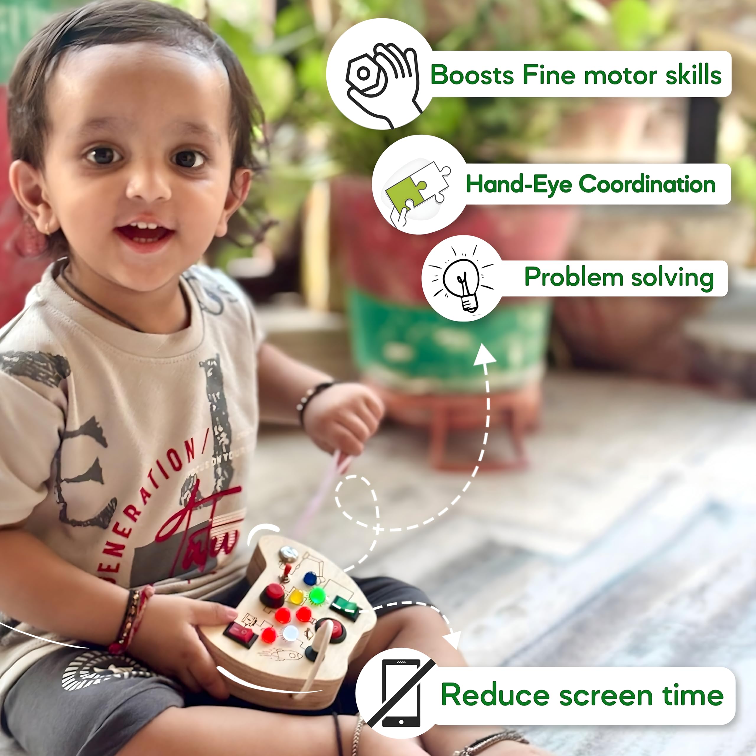 Curio Switch Busy Board - Toddler Learning Toys -5 Curio Switch Busy Board - Toddler Learning Toys -5