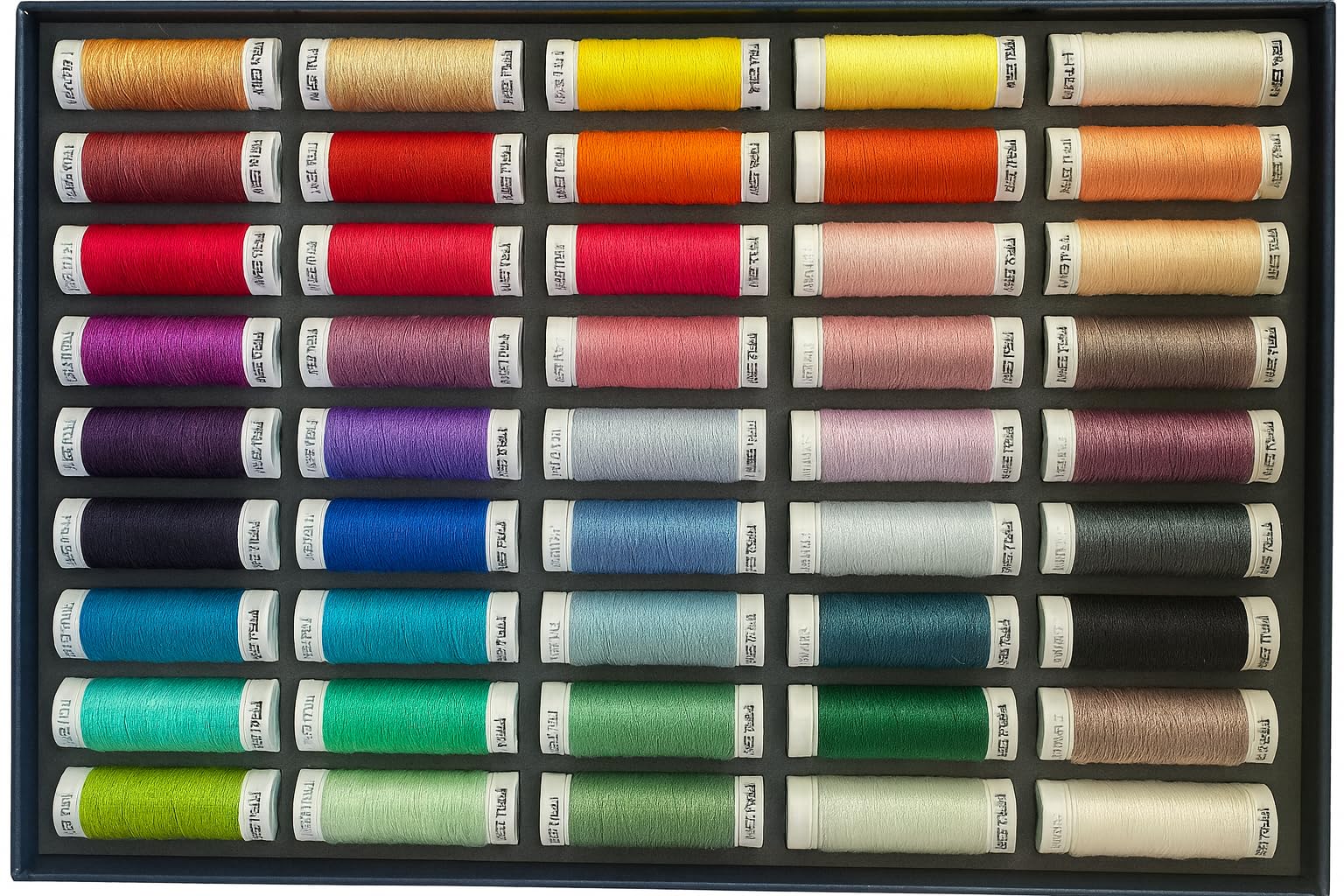 Couture et matelassage au quotidien : lot de 45 petites bobines Aurifil pour vos ateliers