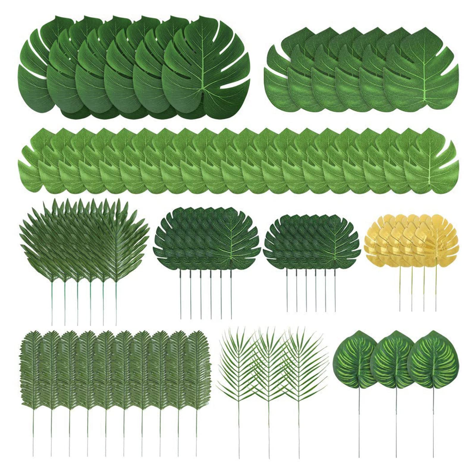 Plantes tropicales artificielles : kit 70 feuilles de jungle anti-froissement