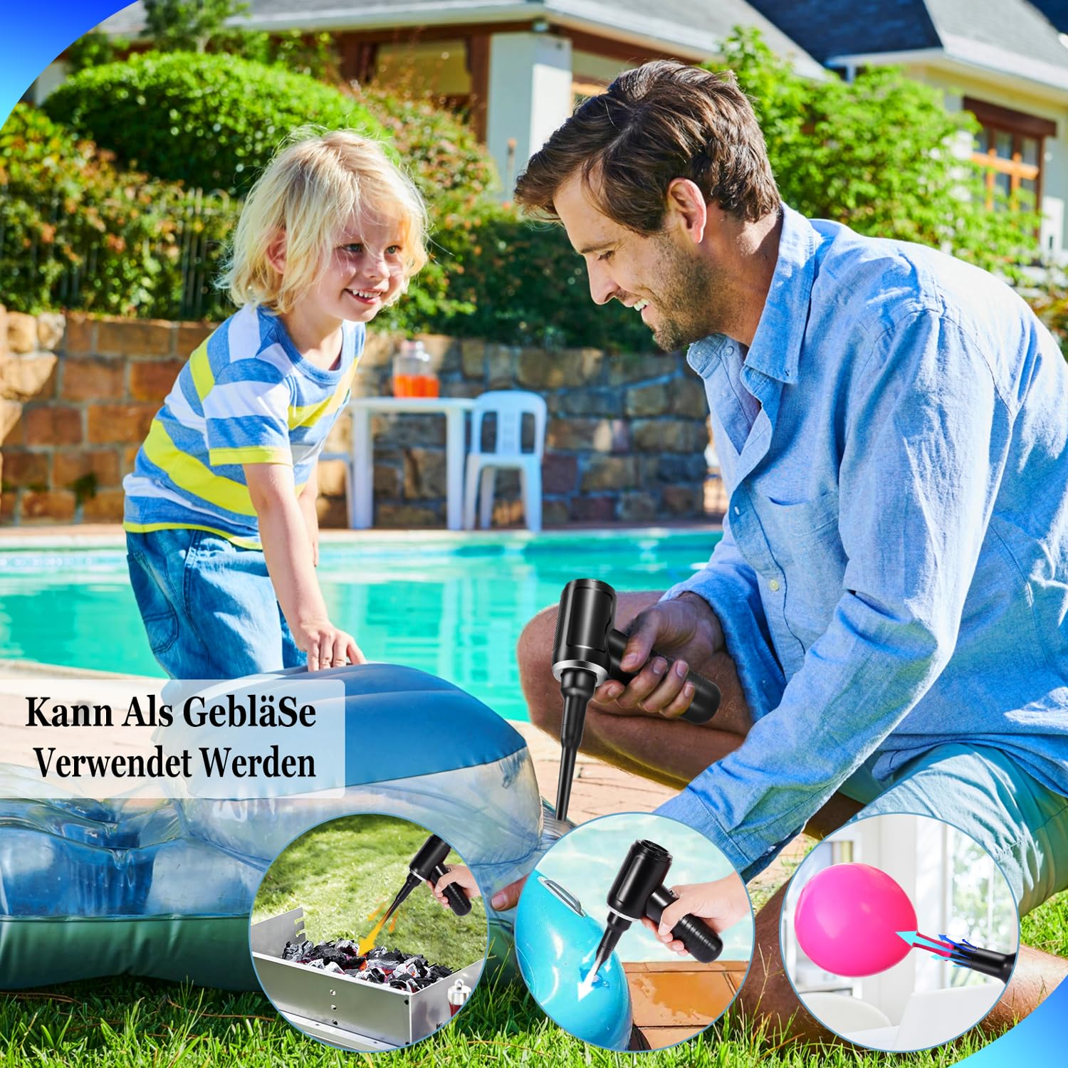2024 Letzte Version Autostaubsauger, 25000pa Kabellos Handstaubsauger Akku,Mini Staubsauger 12V DC 2.05 M Kabel für ZigarettenanzüNder 6000mAh Handsauger Nass & Trocken für Den Auto Haus