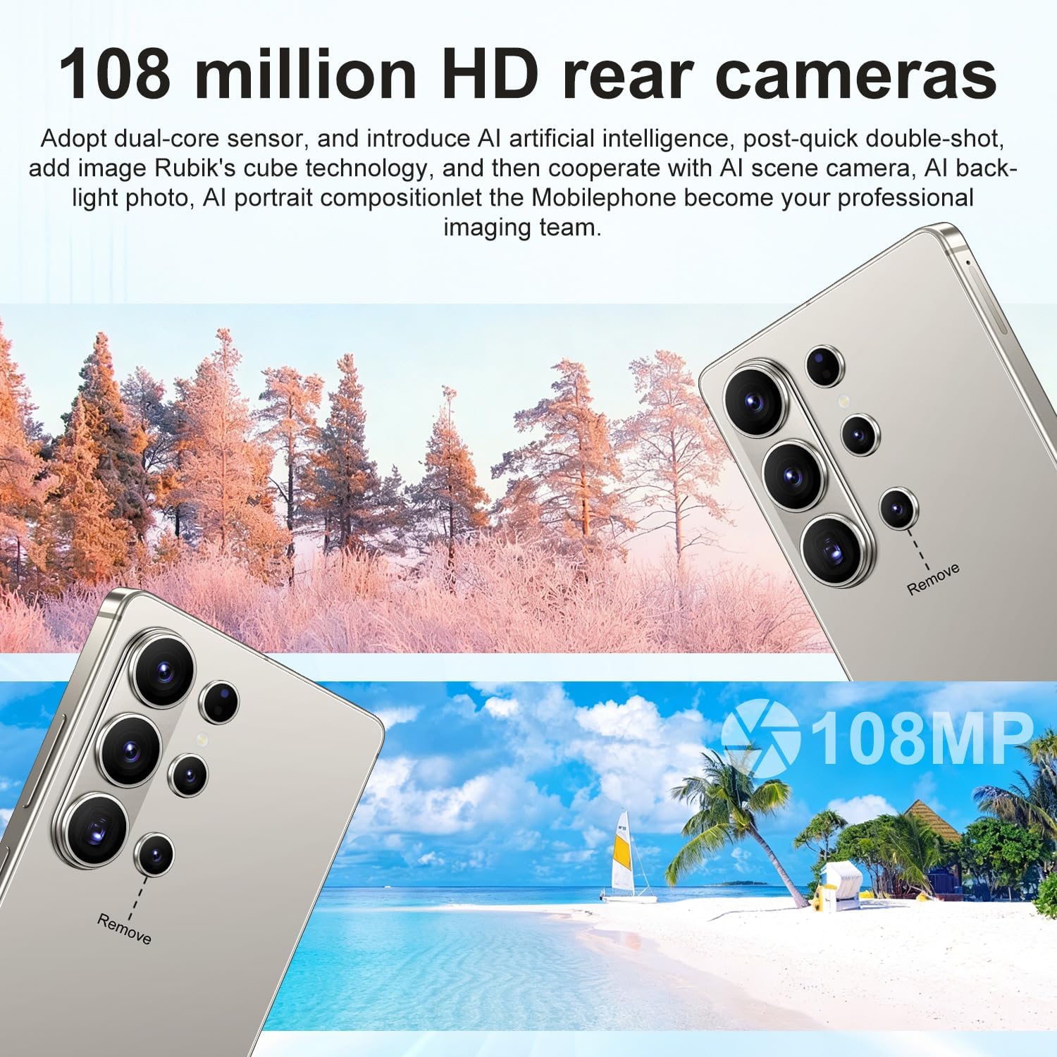 I26 Ultra Unlocked Smartphone,6.99" HD+ Display,Built in Pen,16+512GB Unlocked Phone,Snapdragon 8 Gen4,7000mAh Dual Speakers 5G/Face ID/Fingerprint Lock/Dual SIM/GPS(Gray)