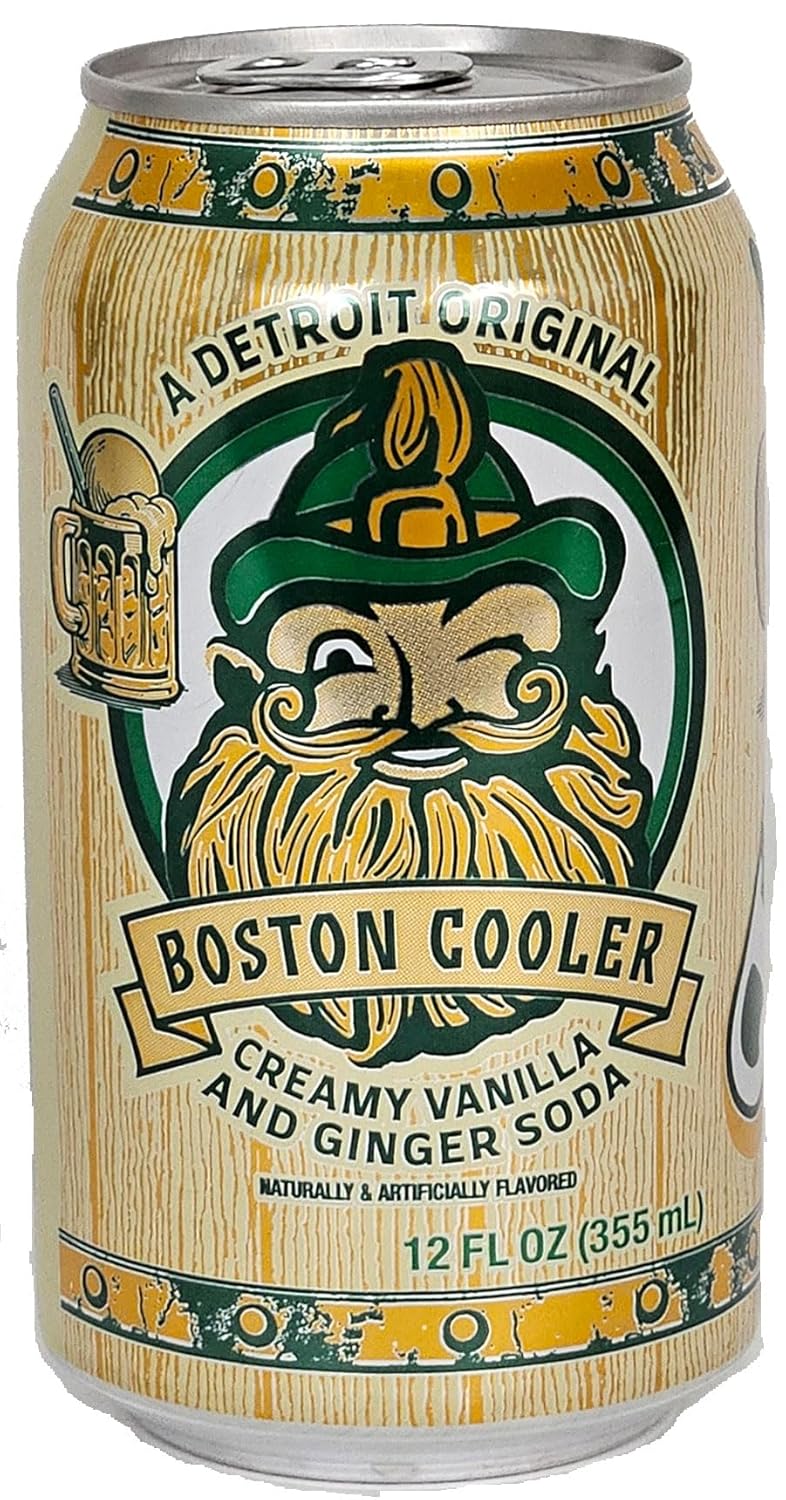 Vernors Ginger Soda (ale) Boston Cooler Edition creamy vanilla 12-pack 12-ounce cans in fridge pack (48-count)