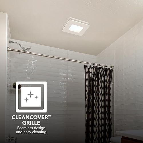 Miniatura 6 de Broan-NuTone HD80L - Ventilador de ventilación resistente para baño y hogar luz incandescente de 100 vatios 80 CFM blanco mate