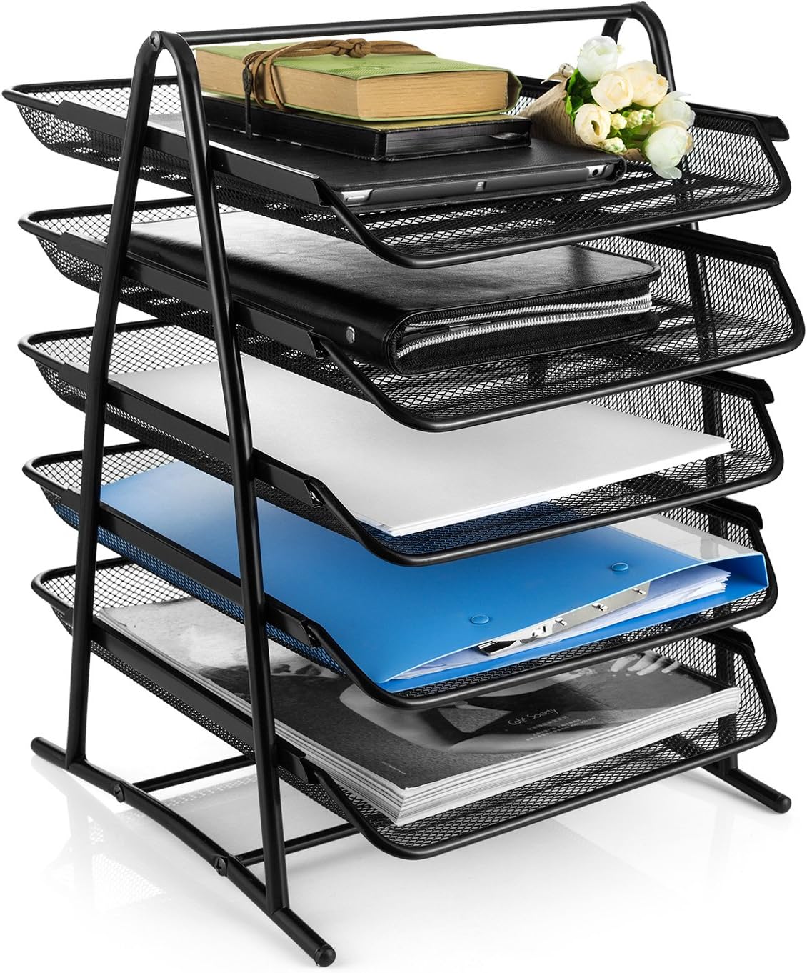 Amazon.com : VEESUN Office Desktop Organizer File Holder 5 Layers : Office Products