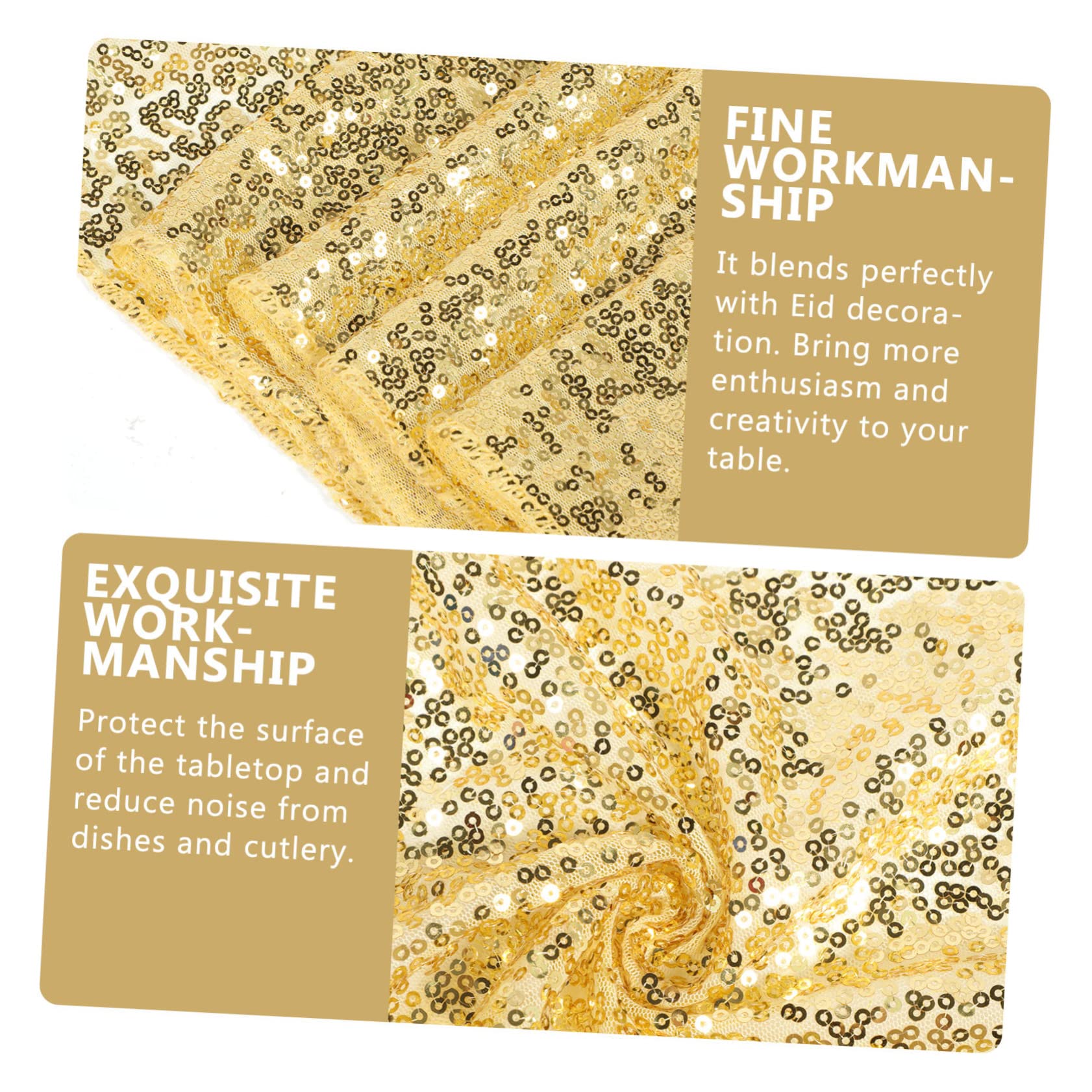 OUNONA 3stücke Sequin Tischläufer Elegantes Polyester Tischcover Für Hochzeiten Und Partys Nordic Style Dekoration Für Festliche Anlässe