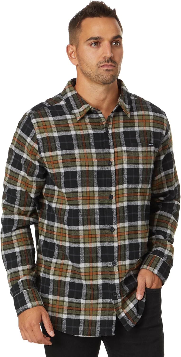 Hurley Men's Portland Organic Flannel Long Sleeves