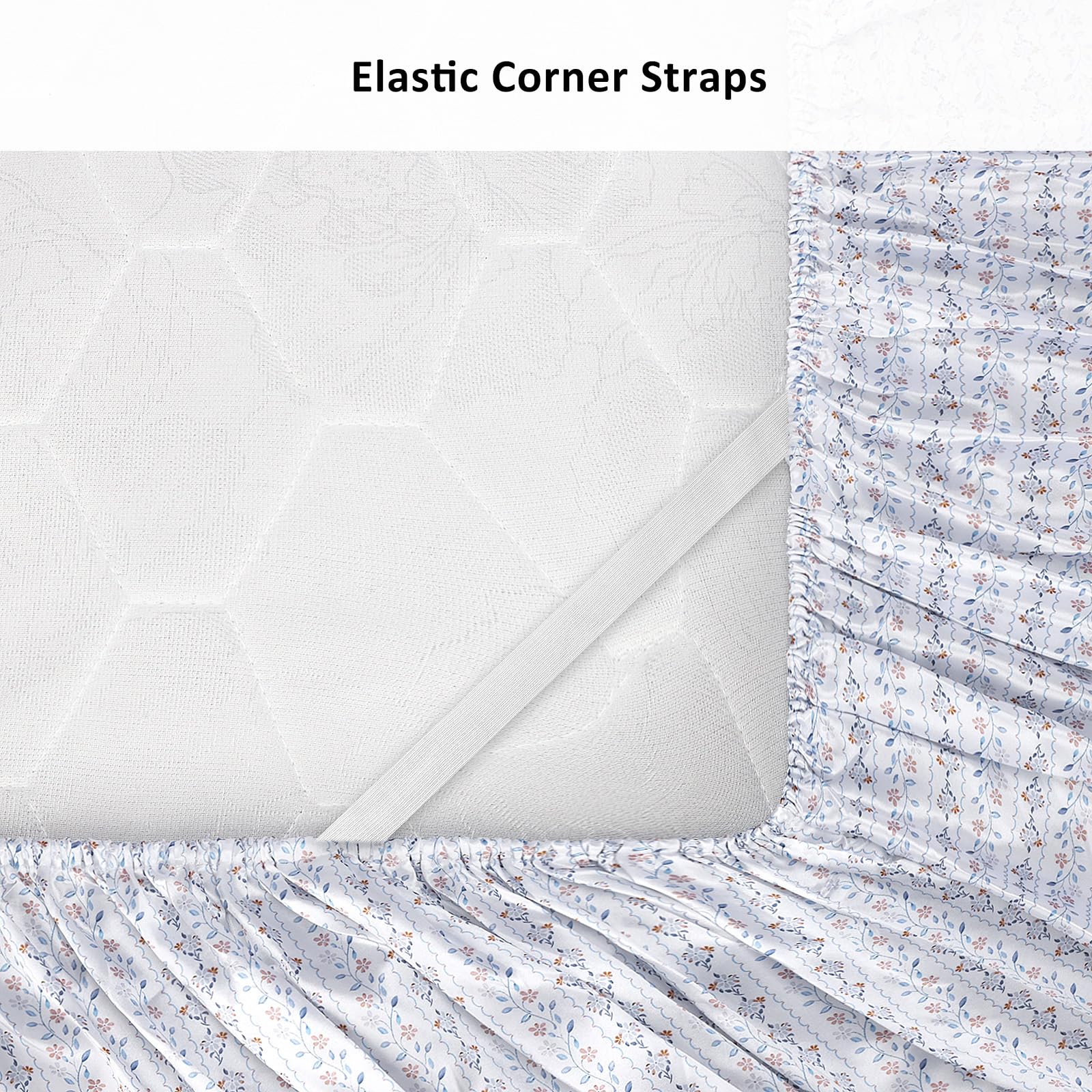 Lirex Satin Fitted Sheet, Silky & Soft Polyester Satin Weave Bed Sheets, 36 cm Deep Pocket with Elastic Corner Straps, Queen - Image 4