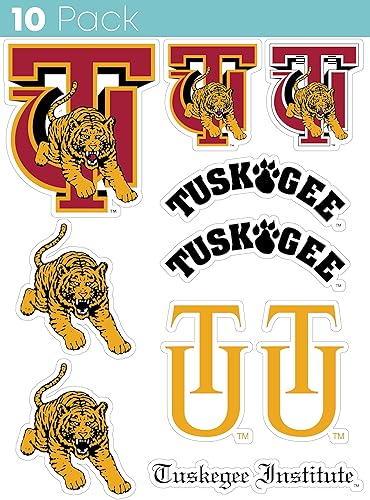 Tuskegee University - 10 calcomanías de vinilo universitario