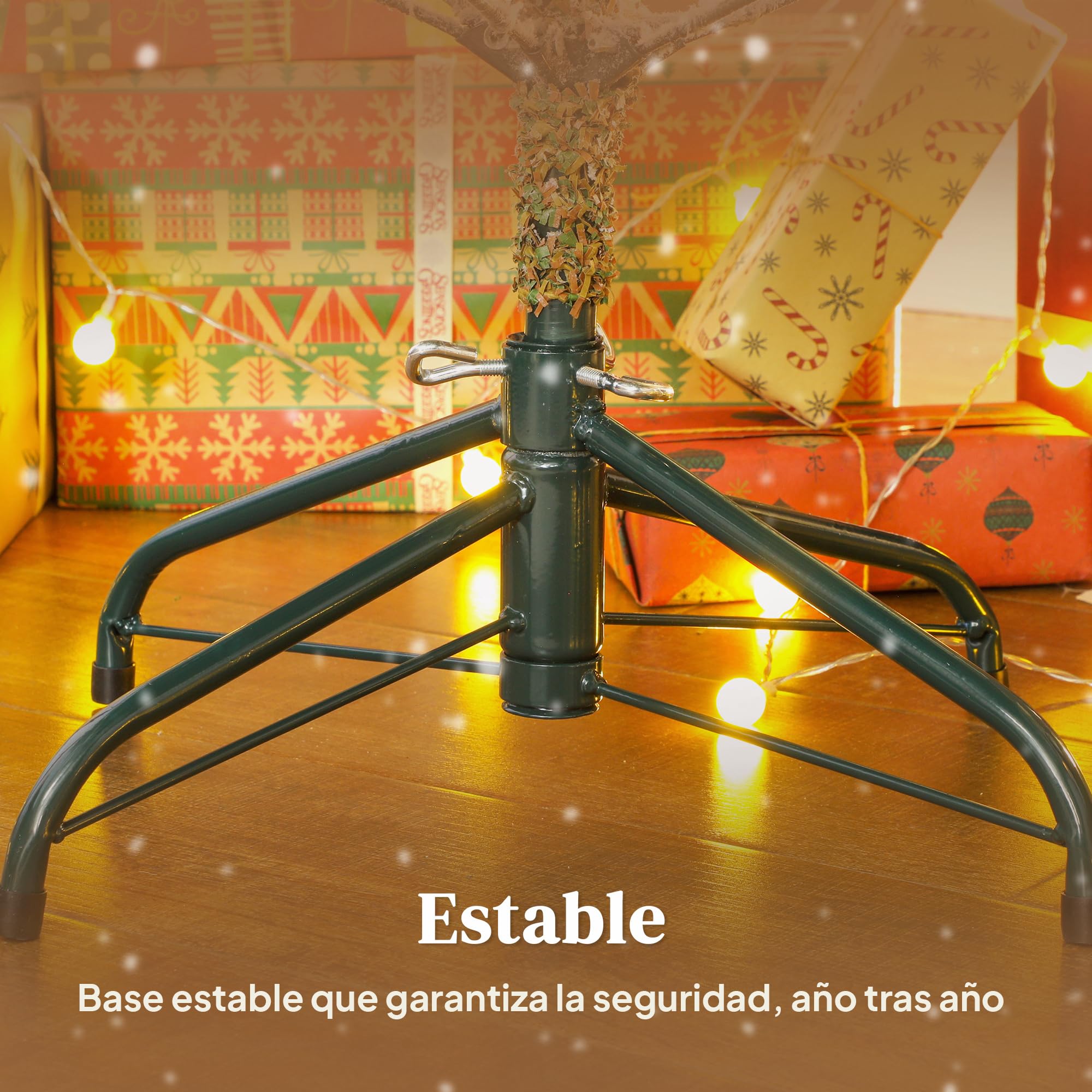 HOMCOM Árbol de Navidad Artificial Ø110x180 cm, Árbol de Navidad Nevado, Abeto Artificial con 1207 Ramas Articuladas, Base Plegable, Fácil de Montar, Decoración para Hogar, Oficina, Fiestas