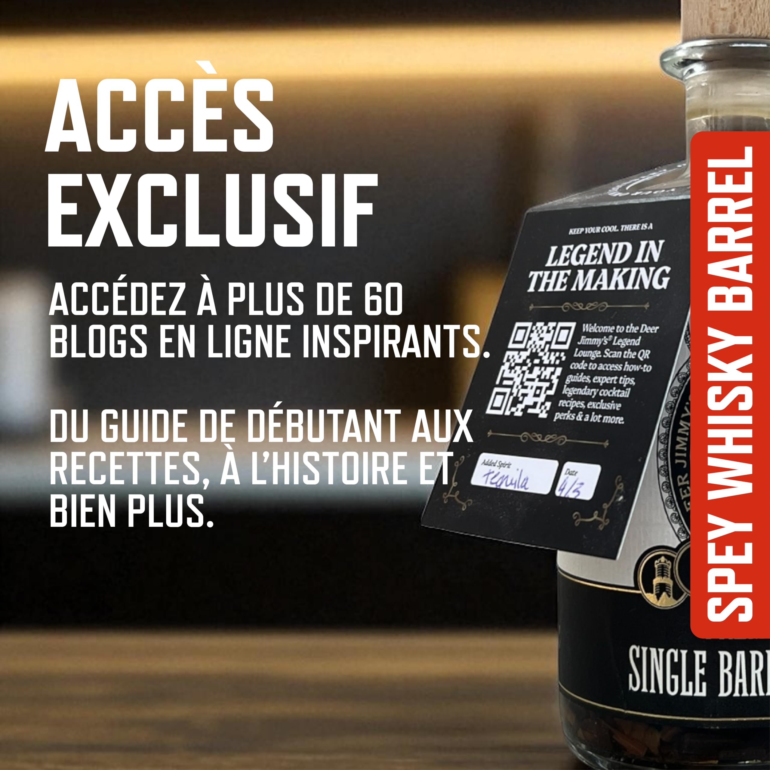 Deer Jimmy's® Coffret DIY Whisky – Fabrique Ton Propre Whisky avec du chêne Premium Issu de véritables fûts de Speyside – Maturation en fût Intense pour Tout spiritueux – Cadeau Parfait pour Homme